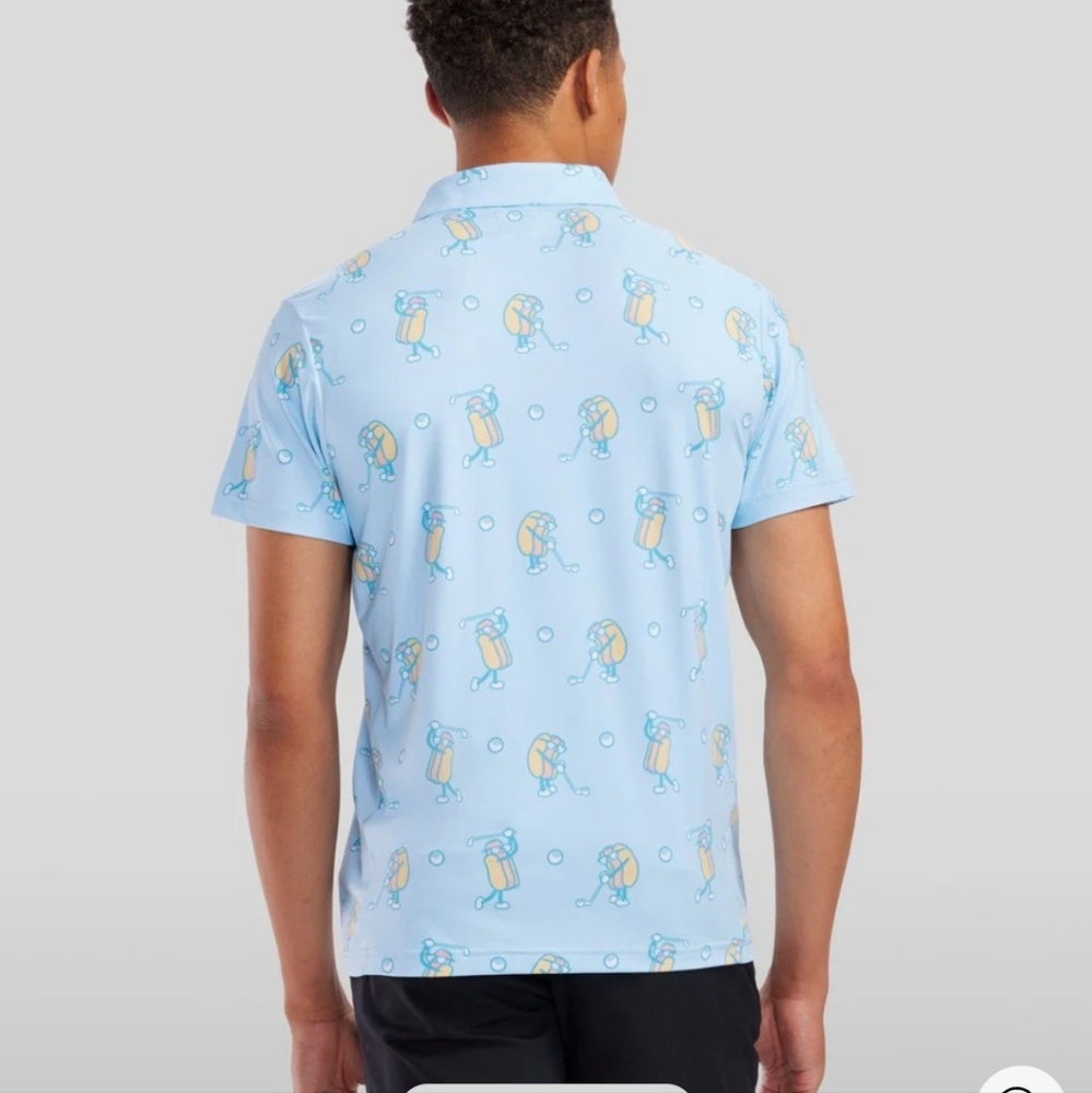 Hot Dog's Golf Polo Mens Small Whimiscle Funny Joke — image 2 of 8